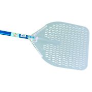 GI.METAL (Италия) Лопата для пиццы прямоуг. перфорир. 50*50 см. l=150 см. алюм. Azzurra Gimetal /1/