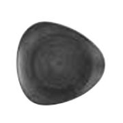 Тарелка мелкая треугольная 22,9см, без борта, Stonecast Raw, цвет Black SRBLTR91