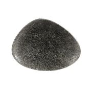 Блюдо треугольное CHEFS 20х15см, без борта, цвет Raku Quartz Black, Studio Prints RKBQTC201