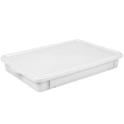 Контейнер для теста 43х65х8см (внутр. размер 40х60см) с крышкой, п/п, цвет белый 422108716