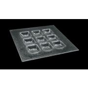 3D Glassware (Турция) Менажница 9-ти секц. 200*200 мм. стекло 3D /1/12/ АКЦИЯ