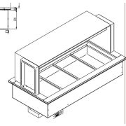 СТОЛ ШВЕД.ПАРОВ.ОСТРОВ. ENOFRIGO DOGE SERVITO 1400 BM СВЕТЛ. ДУБ +  АВТОНАПОЛ. + ПОРУЧЕНЬ