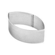 Форма кондитерская "Эллипс" 125x74x45 h, перфорированный борт, нерж.сталь XF52F