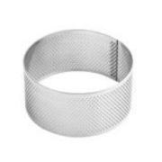 Форма кондитерская "Круг", d= 90 h45мм, перфорированный борт, нерж.сталь XF53F