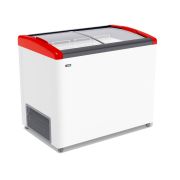 ЛАРЬ МОРОЗИЛЬНЫЙ GELLAR FG 350 E ГНУТОЕ СТЕКЛО КРАСНЫЙ (ПРОПАН)