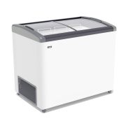 ЛАРЬ МОРОЗИЛЬНЫЙ GELLAR FG 350 E ГНУТОЕ СТЕКЛО СЕРЫЙ (ПРОПАН)