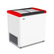 ЛАРЬ МОРОЗИЛЬНЫЙ GELLAR FG 250 С ПРЯМОЕ СТЕКЛО КРАСНЫЙ (ПРОПАН)
