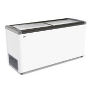 ЛАРЬ МОРОЗИЛЬНЫЙ GELLAR FG 600 С ПРЯМОЕ СТЕКЛО СЕРЫЙ (ПРОПАН)