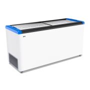 ЛАРЬ МОРОЗИЛЬНЫЙ GELLAR FG 600 С ПРЯМОЕ СТЕКЛО СИНИЙ (ПРОПАН)