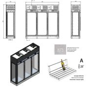 ШКАФ ВИННЫЙ ENOFRIGO WINE LIBRARY 20 WALL 3V DX-SX 3P H2200 VT СЕРЫЙ + ПОЛКИ A