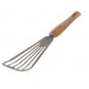 Лопатка 30см, с прорезями, нерж.сталь, ручка дерево 2701.07