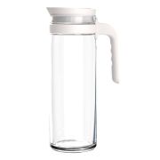 Кувшин "Terra" 1,39л  h270мм d88/92мм, стекло, с крышкой и ручкой из пластика (белый) 5B24349G0001
