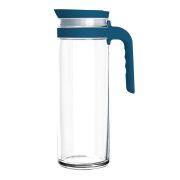 Кувшин "Terra" 1,39л  h270мм d88/92мм, стекло, с крышкой и ручкой из пластика (синий) 5B24349G0002