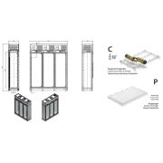 ШКАФ ВИННЫЙ ENOFRIGO WINE LIBRARY 20 3P WALL H260 P60 VT W ЧЕРНЫЙ + ПОЛКИ P 2 СЕКЦ.+ПОЛКИ С 1 СЕКЦ.