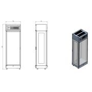 ВИТРИНА ХОЛОД. ENOFRIGO COMPASS DOUBLE-SIDED МАТОВЫЙ ЧЕРНЫЙ+ПОЛКИ GK93430003 4 ШТ.
