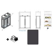 ШКАФ ВИННЫЙ ENOFRIGO WINE LIBRARY 20 4V 2P H2200 VT E ЦВЕТ ABET 879+ВЫНОСНОЙ АГРЕГАТ+ПОЛКИ P