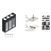 ШКАФ ВИННЫЙ ENOFRIGO WINE LIBRARY 20 WALL 3P H2200 VT ЧЕРНЫЙ + ПОЛКИ C+ПОЛКИ R