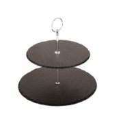 Этажерка 2-х ярусная d20-25 cм h24см, 41587-25