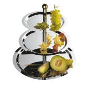 Этажерка для фруктов 3-х ярусная d32-38-48см h50см, нерж.сталь 42940-03