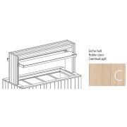 ПРИЛАВОК ПОДОГР/ПАР ENOFRIGO DROP-IN DOGE ISOLA 1400 BM ВСТРАИВАЕМЫЙ СВЕТЛЫЙ ДУБ