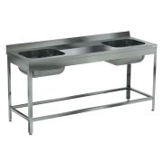 ВАННА МОЕЧНАЯ ЦЕЛЬНОТЯНУТАЯ ДВУХСЕКЦИОННАЯ С РАБ. ПОВ. КОБОР ВМЦР/2-210/70/430 Л/Ц/П