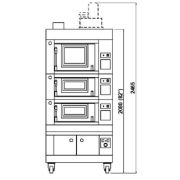 ПЕЧЬ ПОДОВАЯ ДЛЯ ПИЦЦЫ MORETTI FORNI P60E (18+18+30СМ) + ЗОНТ + СТЕНД