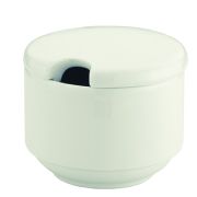 Bonna (Турция) Горчичница 130 мл. без ложки с крышкой Белый, форма Банкет Bonna /1/12/1080/