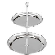 Этажерка 2-х ярусная d16см h 20, сталь нерж. 66339-02