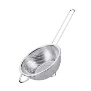 Нерж (Китай) Дуршлаг d=160 мм. 1 л. h=80 мм. нерж. с длинной ручкой /1/60/