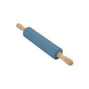 Китай Скалка силикон. 310 мм. d=43 мм. с дерев. вращ. ручками /1/36/