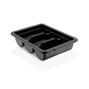 GASTROPLAST (Турция) Лоток для столовых приборов (органайзер) 3 секции 40*29*9,5 см. черная, п/п (крышка 76908) GP /1/12/