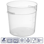 GASTROPLAST (Турция) Контейнер для продуктов круглый 17 л. d=30 см. h=30 см., с мерной шкалой, прозрачный, п/п, без крышки (крышка 76740, 76739, 76738, 76741) GP /1/6/ ТП