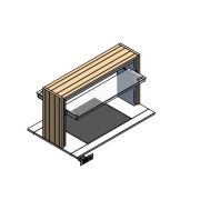 ПРИЛАВОК ПОДОГР/ТЕПЛО ENOFRIGO DOGE ISOLA 1000 QPC1000 ВСТР. ЦВЕТ 411