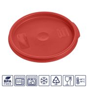 GASTROPLAST (Турция) Крышка для контейнера для прод. круг. d=180 мм. красная, п/п (контейн. 76719, 76720) GP /1/12/ ТП