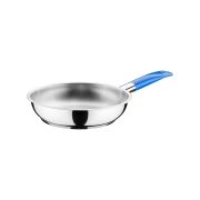 MGsteel Сковорода d=20 см. h=4 см. 1,0 л. нерж. (индукция) синяя ручка винил. MGsteel /1/ АКЦИЯ