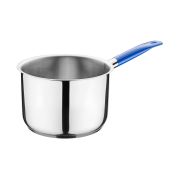 MGsteel Сотейник 4,0 л. нерж. d=20 см. h=14 см. б/кр (индукция)(кр. 79197) синяя ручка винил. MGsteel /1/ АКЦИЯ