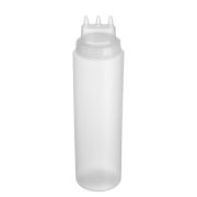 GASTROPLAST (Турция) Емкость для соуса 1000 мл. d=75 мм. h=290 мм. 3 носика, широкая прозрачная GP /1/96/