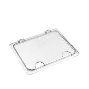 GASTROPLAST (Турция) Крышка для гастроем. 1/2 поликарб.прозрач. (-40/+99С) откидная с отверстием для ложки слева (гастр.79755,79757,79758,79760) GP /1/12/