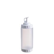 GASTROPLAST (Турция) Емкость для соуса  500 мл. d=70 мм. h=200 мм. с 2 крышками, широкая прозрачная, крышки белые GP /1/96/