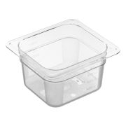 GASTROPLAST (Турция) Гастроемкость 1/6 h=100 мм. 176*162 мм. 1,4 л. поликарб. прозрачная GP /1/