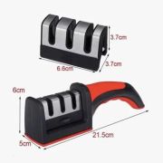 Нерж (Китай) Ножеточка ручная с 3-мя слотами, 21,4 см. /1/