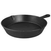 Чугун (Россия) Сковорода d=24,5 см. h=5 см. 1,6 л. чугун. глубокая с лит. ручкой /1/6/