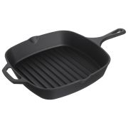 Чугун (Китай) Сковорода-гриль 24*24 см. h=5 см. 2 л. черная, чугун. /1/