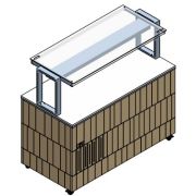 СТОЛ ШВЕД.НЕЙТР.ОСТРОВ. ENOFRIGO DOGE ISOLA SVT FISSA QNE 1400 СВЕТ.ДУБ