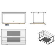 ПРИЛАВОК ПОДОГР/ТЕПЛО ENOFRIGO DOGE ISOLA V-CURVO SVT FISSA QPC 1000 ЧЕРНЫЙ ВСТР.