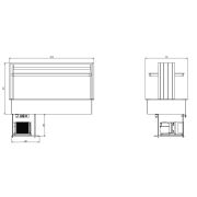ПРИЛАВОК ХОЛОД. ENOFRIGO DOGE ISOLA 1400 RF ВСТР. СВЕТ.ДУБ