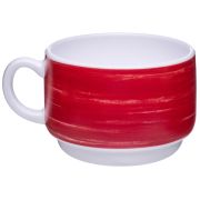 ARC (Франция) Чашка 190 мл. чайная d=76 мм. h=57 мм. вишневый край штабелир. Браш (блюдце 40595) /1/12/48/ АКЦИЯ