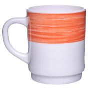 ARC (Франция) Кружка 250 мл. d=70 мм. h=88 мм. оранж. край штабелир. Браш /1/36/