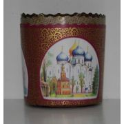 Формы д/выпечки (Китай) Форма бум. для кулича d=90 мм. h=90 мм. Пасхальный на 200 гр. (3 шт/уп) /1/75/