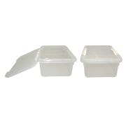 MGprof Контейнер для продуктов прямоуг.  6,0 л. 30*23*12 см. с белым зажимом MGprof /1/30/